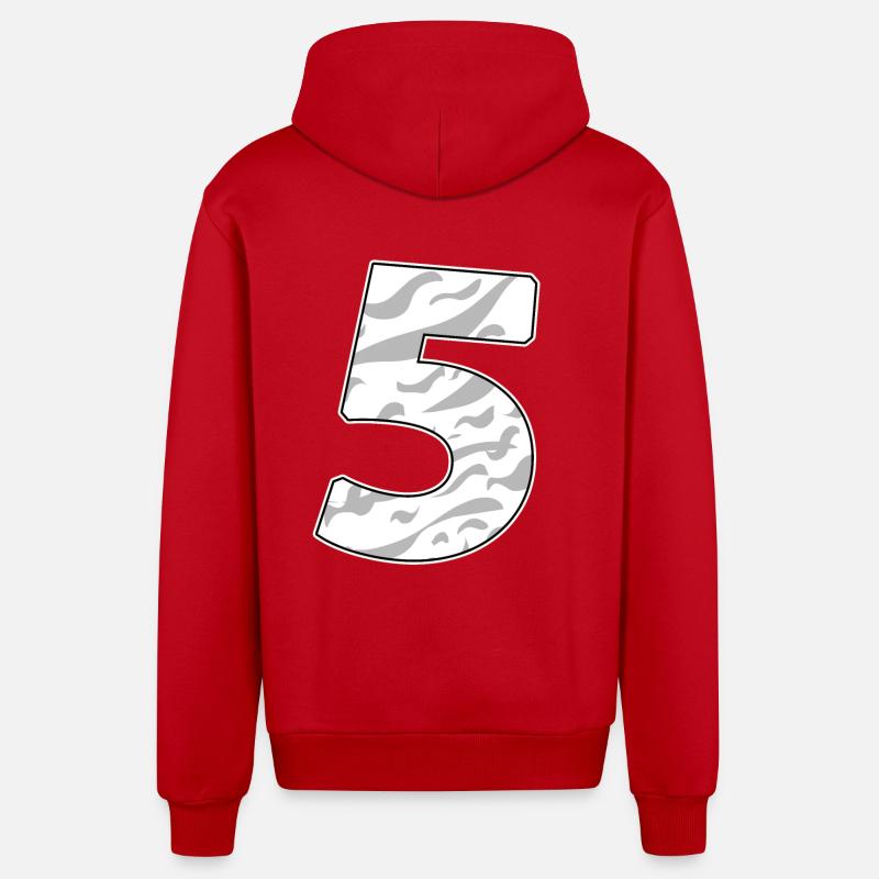 5 - Veste à capuche bio décontractée fabriquée en UE - rouge