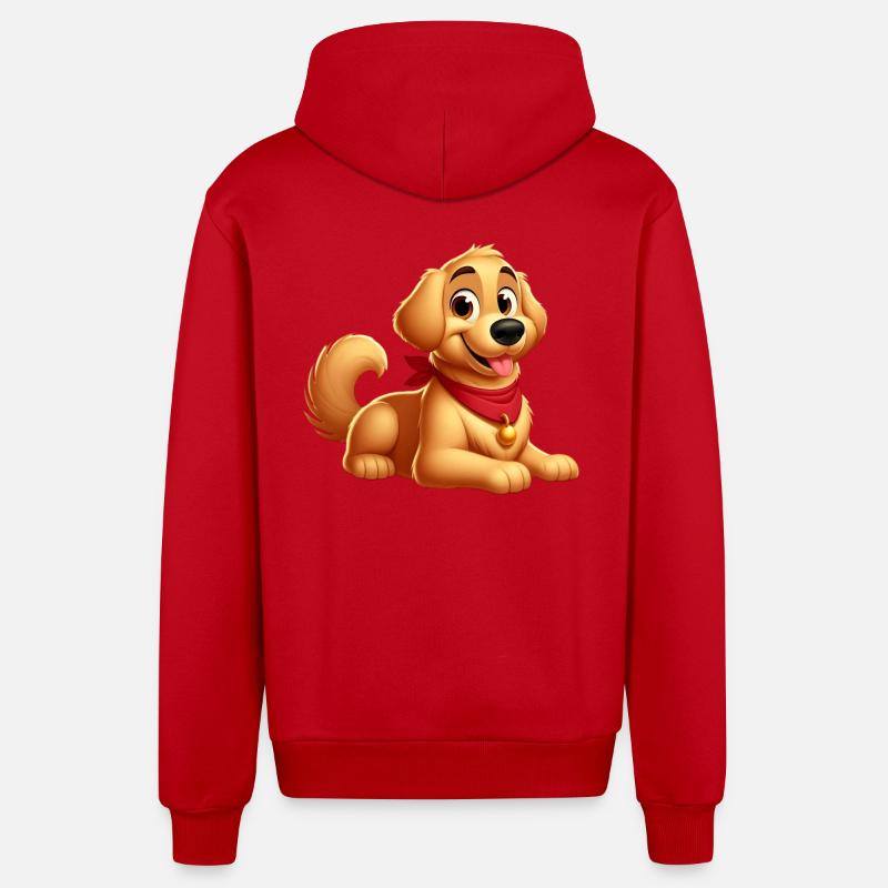 labrador 6 - Veste à capuche bio décontractée fabriquée en UE - rouge