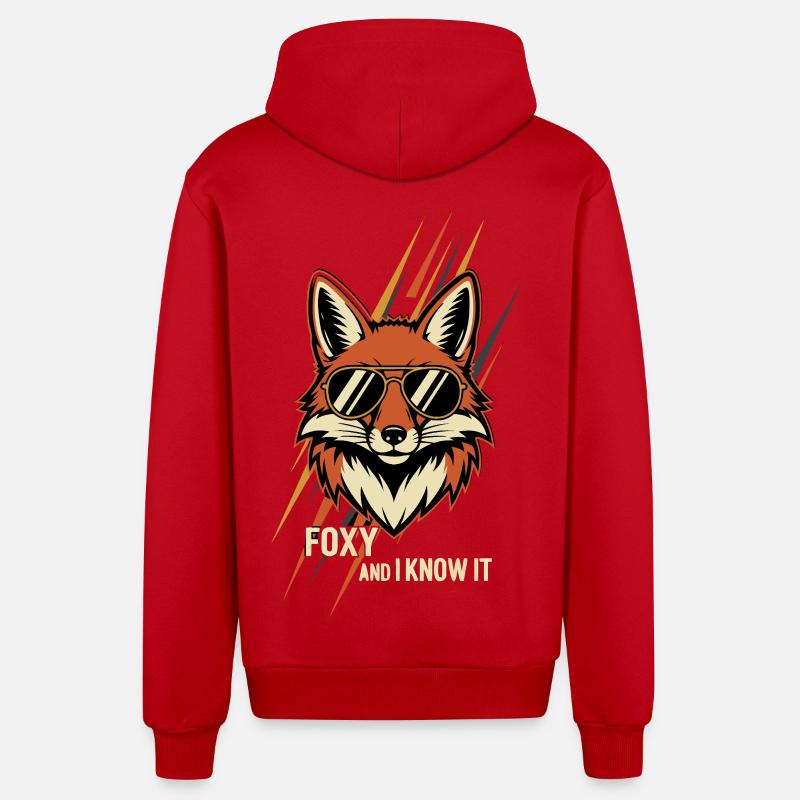 Foxy et moi le savons - Veste à capuche bio décontractée fabriquée en UE - rouge