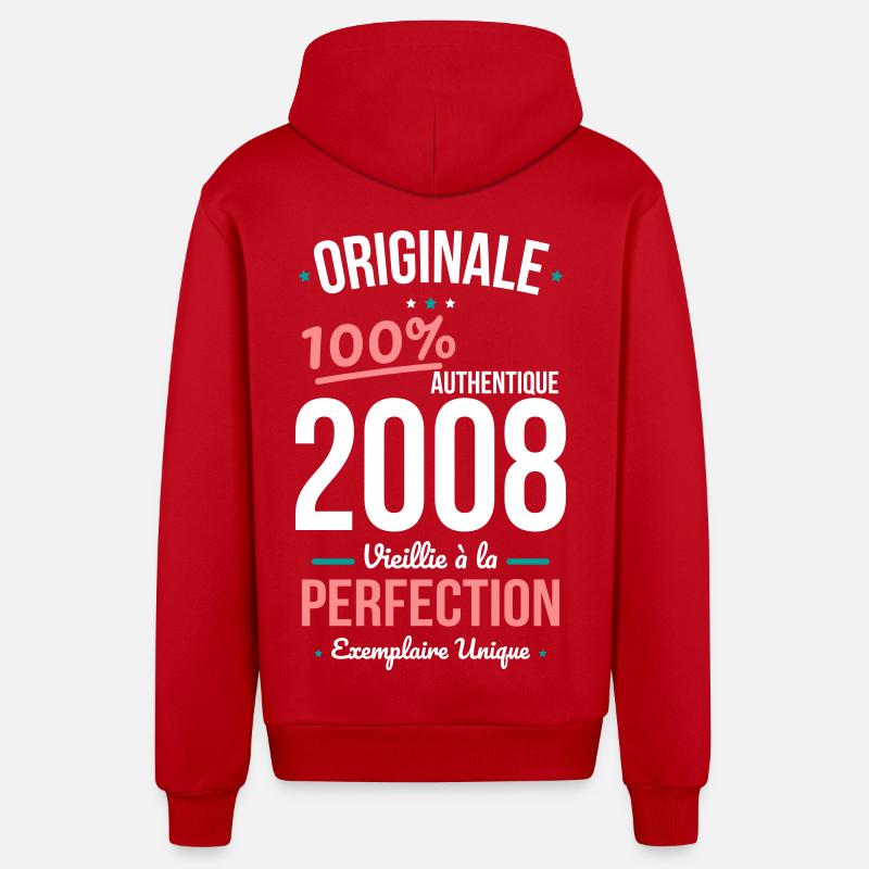 2008 – Original – Unique copy - Organic Relaxed Hooded Jacket Made in EU - red
