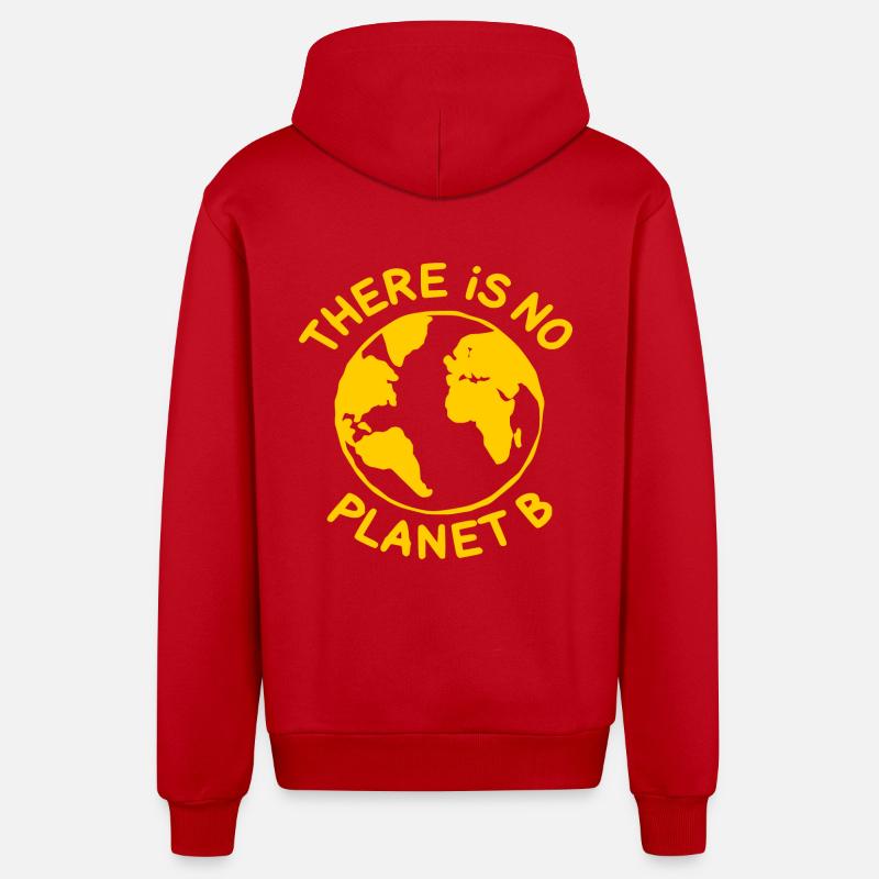 There is no planet B - Veste à capuche bio décontractée fabriquée en UE - rouge