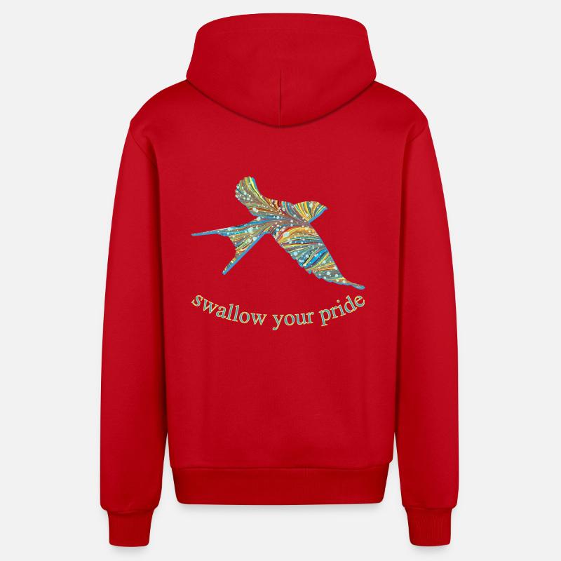 Schwalbe E 201 - Veste à capuche bio décontractée fabriquée en UE - rouge