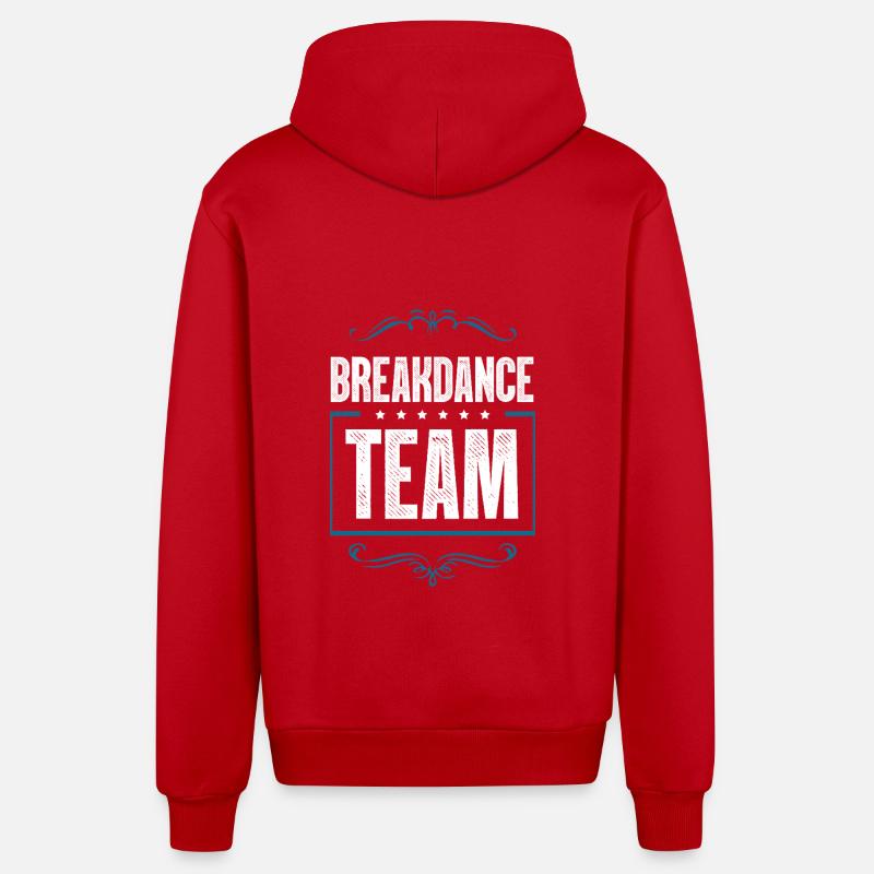 Équipe de breakdance - Veste à capuche bio décontractée fabriquée en UE - rouge