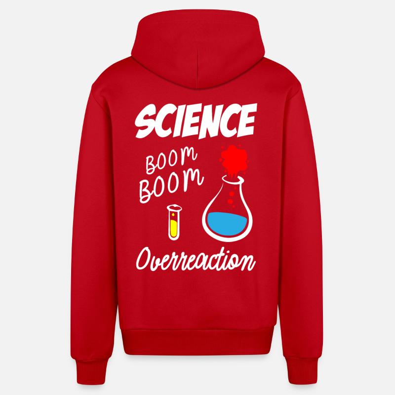 Science Overreaction - Organic Relaxed Kapuzenjacke Made in EU - Rot