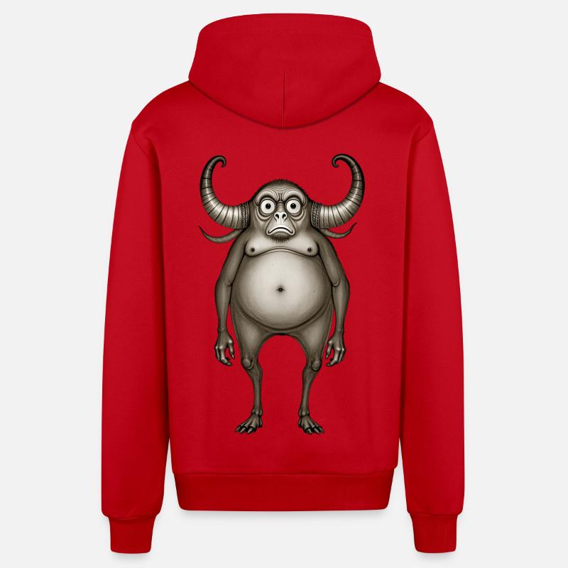 BUG #6 - dark hell - Veste à capuche bio décontractée fabriquée en UE - rouge