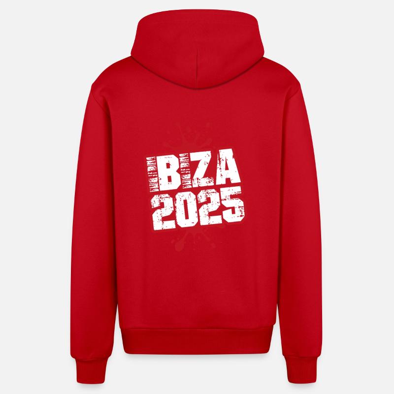Blobs d’Ibiza 2025 - Veste à capuche bio décontractée fabriquée en UE - rouge