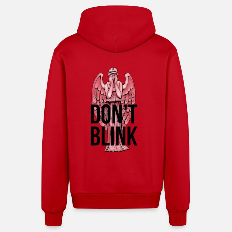 Don't Blink - Veste à capuche bio décontractée fabriquée en UE - rouge