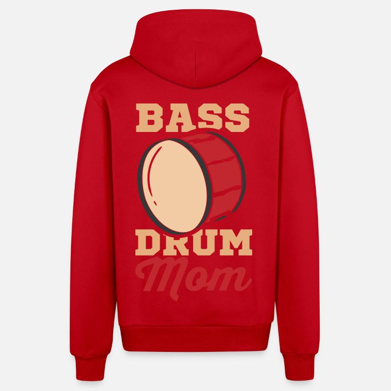 Mère batteuse basse - Veste à capuche bio décontractée fabriquée en UE - rouge