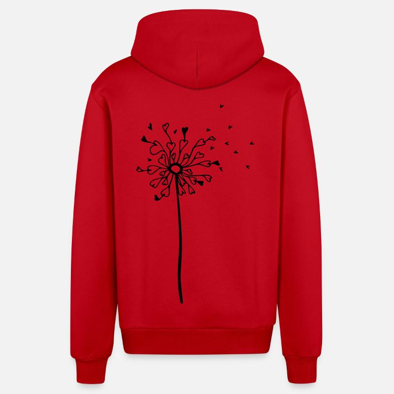 HERZig-lich - Das Original by heavenlygoods - Organic Relaxed Kapuzenjacke Made in EU - Rot