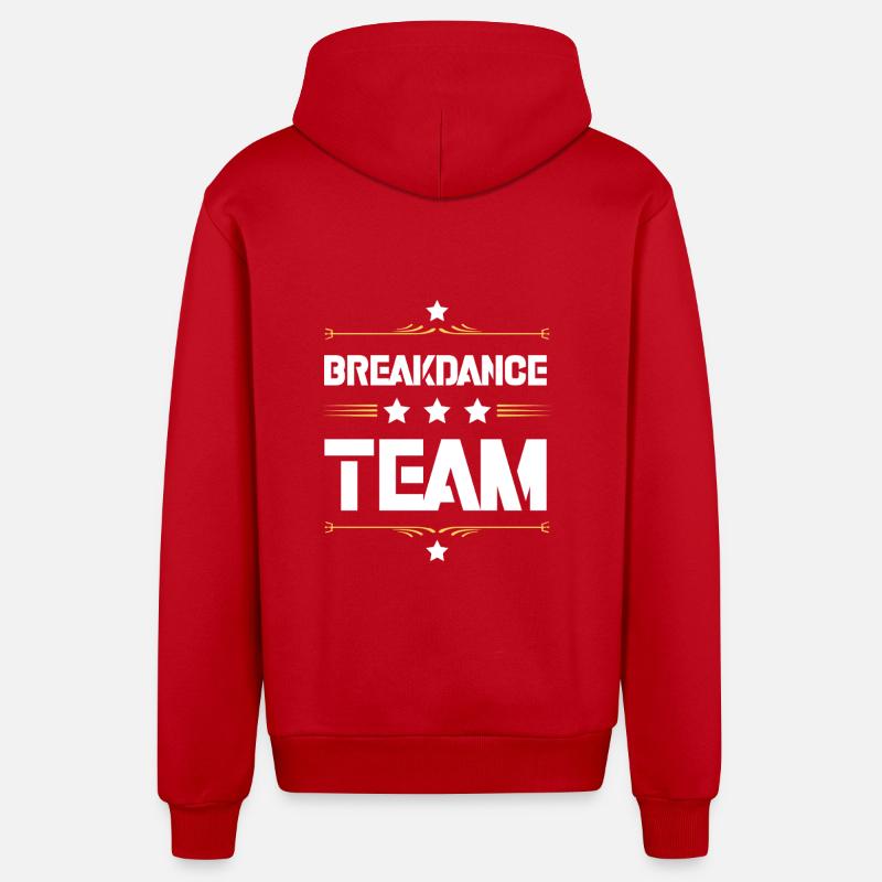 Équipe de breakdance - Veste à capuche bio décontractée fabriquée en UE - rouge