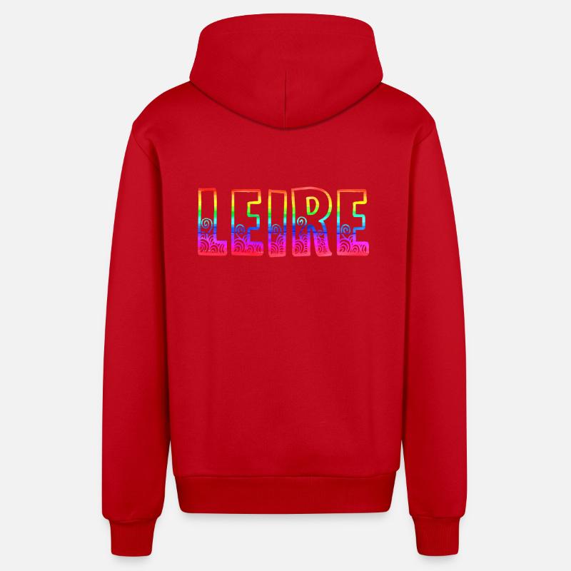 leire rs arc-en-ciel - Veste à capuche bio décontractée fabriquée en UE - rouge