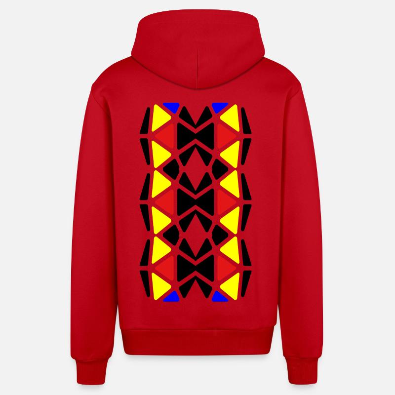 Pretty - Organic Relaxed Hooded Jacket Made in EU - red