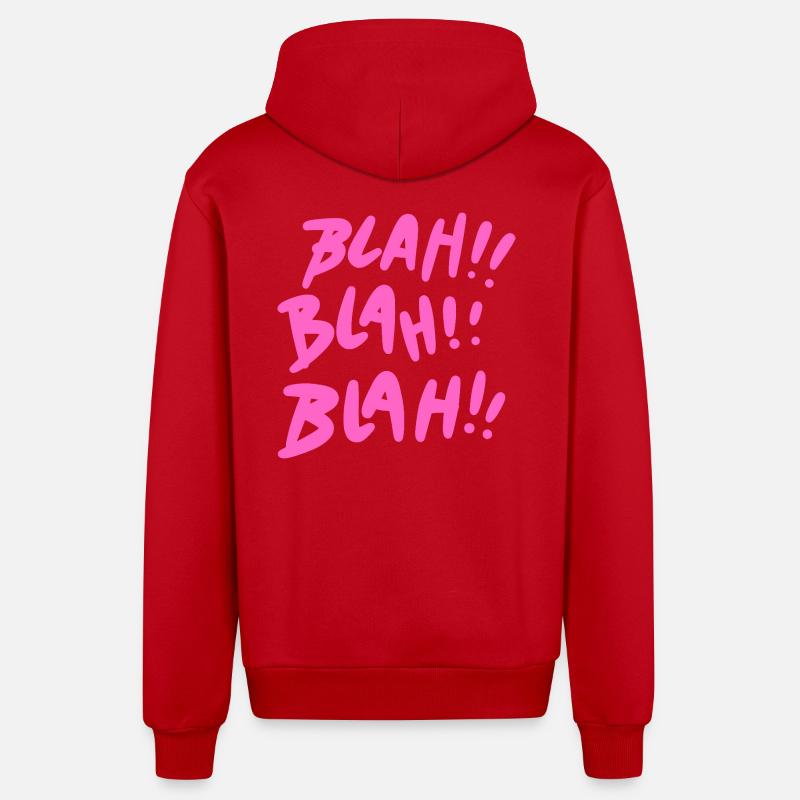 Bla Bla Bla Rose - Veste à capuche bio décontractée fabriquée en UE - rouge