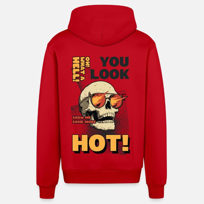 Vous avez l’air sexy - Veste à capuche bio décontractée fabriquée en UE - rouge
