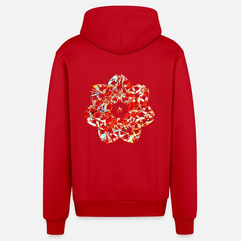 noeud celtique 16 e 251 - Veste à capuche bio décontractée fabriquée en UE - rouge