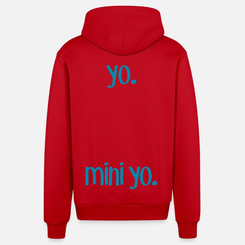 Moi et M Moi - Veste à capuche bio décontractée fabriquée en UE - rouge
