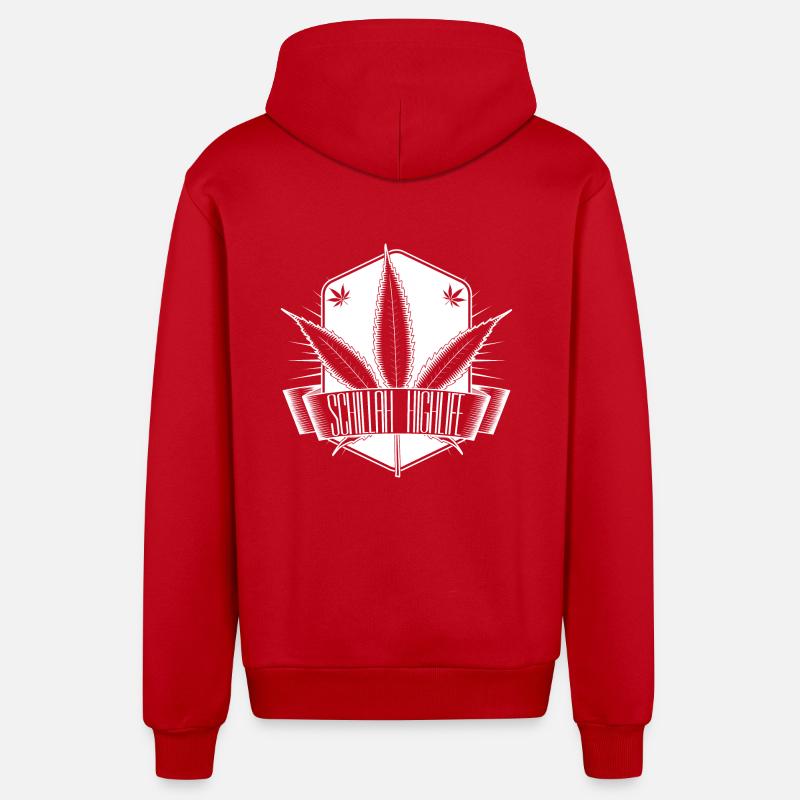 Schillah - Highlife Blanc 02 - Veste à capuche bio décontractée fabriquée en UE - rouge