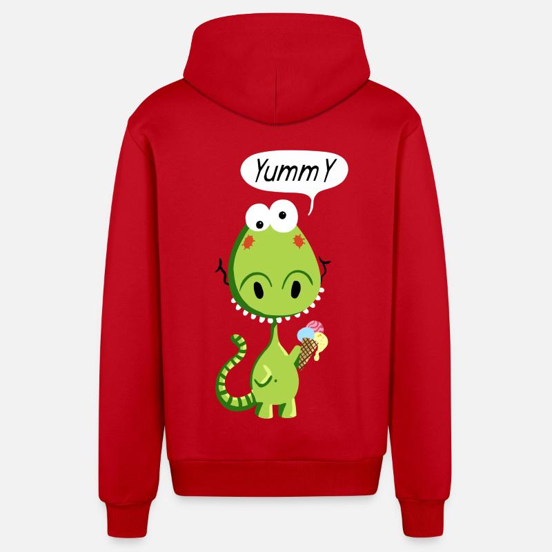 Drôle Dragon - Dragons - Comique - Veste à capuche bio décontractée fabriquée en UE - rouge