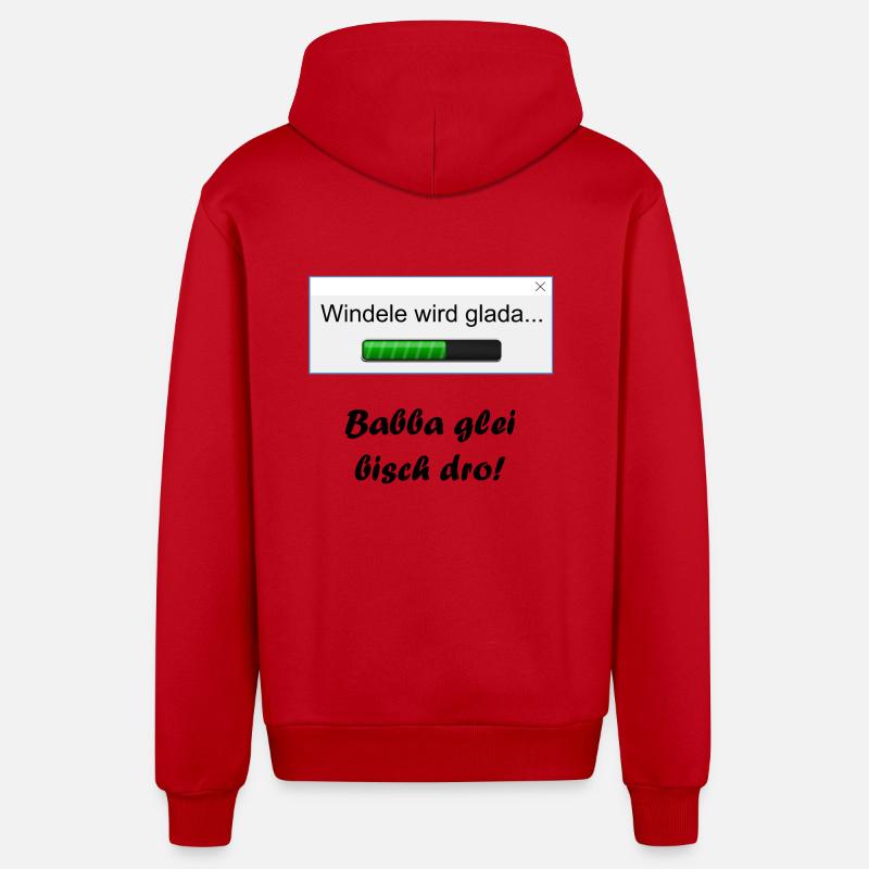 Couche devient glada ... - Veste à capuche bio décontractée fabriquée en UE - rouge