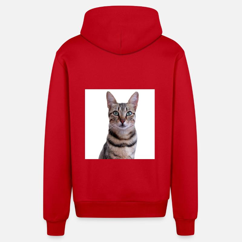 Chat chat chaton doux - Veste à capuche bio décontractée fabriquée en UE - rouge