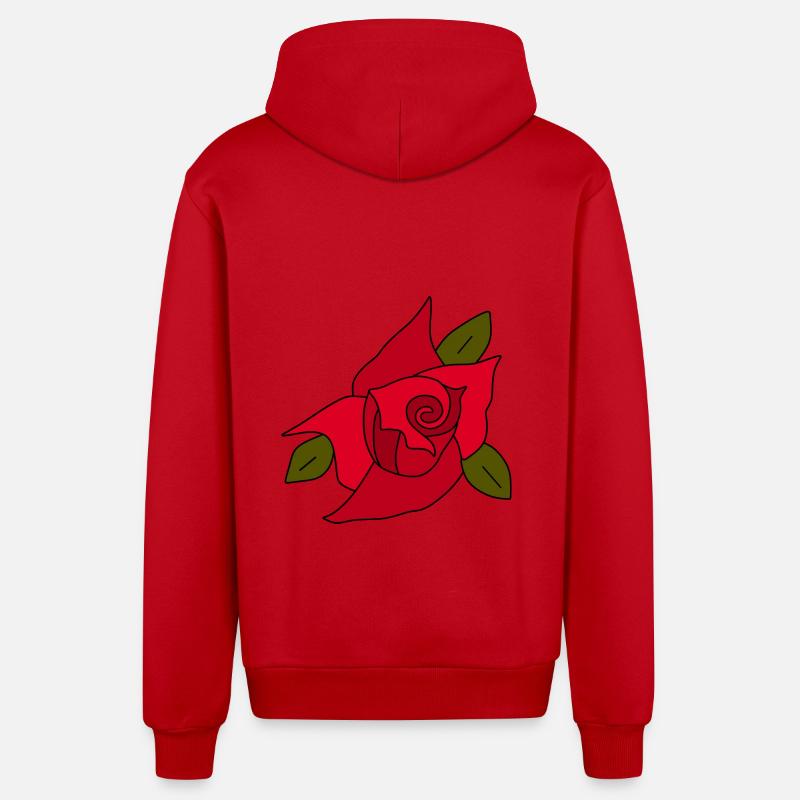 Saint-Valentin, Saint-Valentin, Saint-Valentin - Veste à capuche bio décontractée fabriquée en UE - rouge