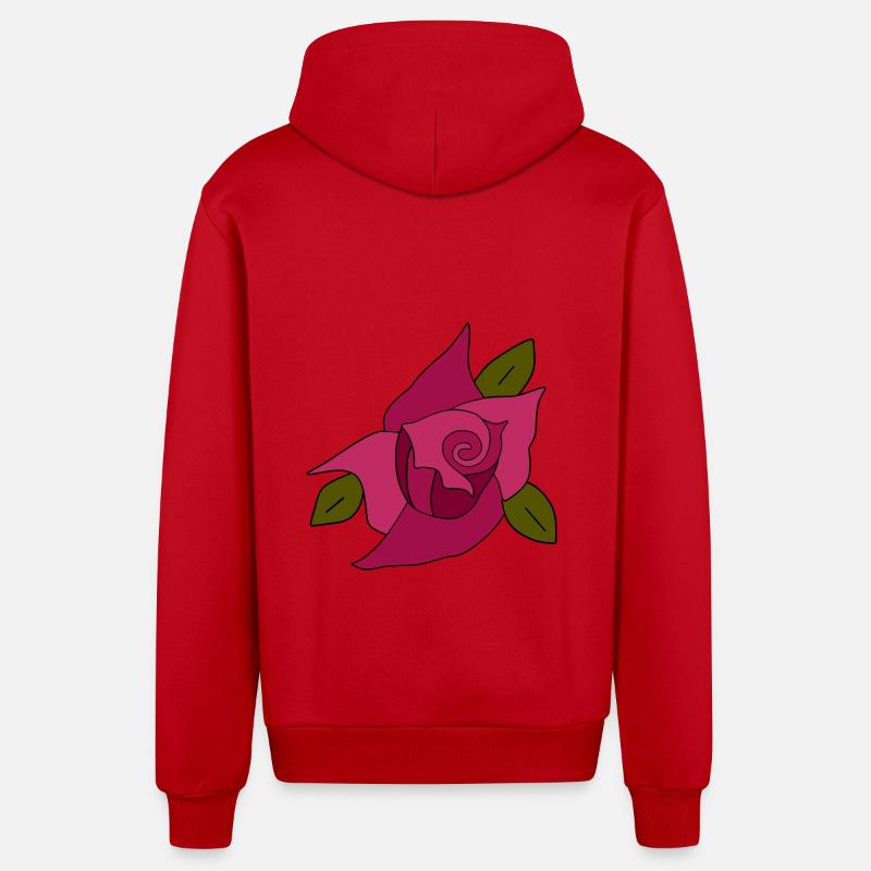 Saint-Valentin, Saint-Valentin, Saint-Valentin - Veste à capuche bio décontractée fabriquée en UE - rouge