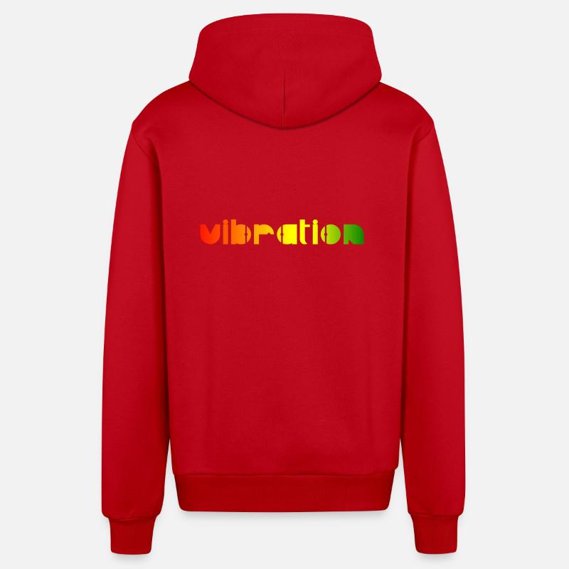 Vibration - Reggae - Veste à capuche bio décontractée fabriquée en UE - rouge