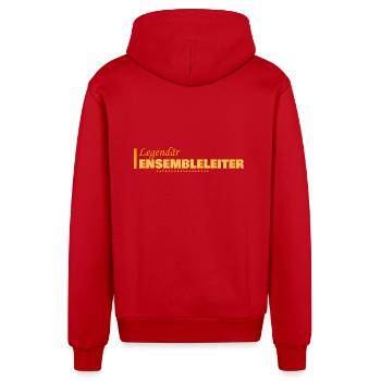 Occupation Ensemble Leader - Organic Relaxed Hooded Jacket Made in EU - red - Back