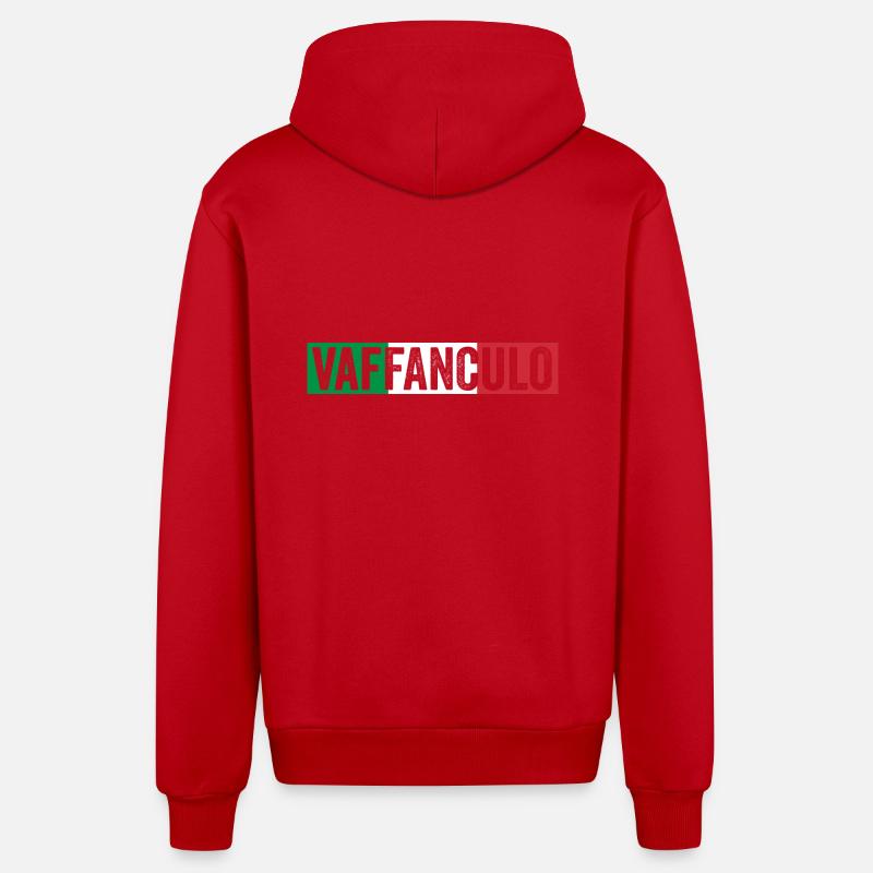 Italie Vaffanculo italien - Veste à capuche bio décontractée fabriquée en UE - rouge