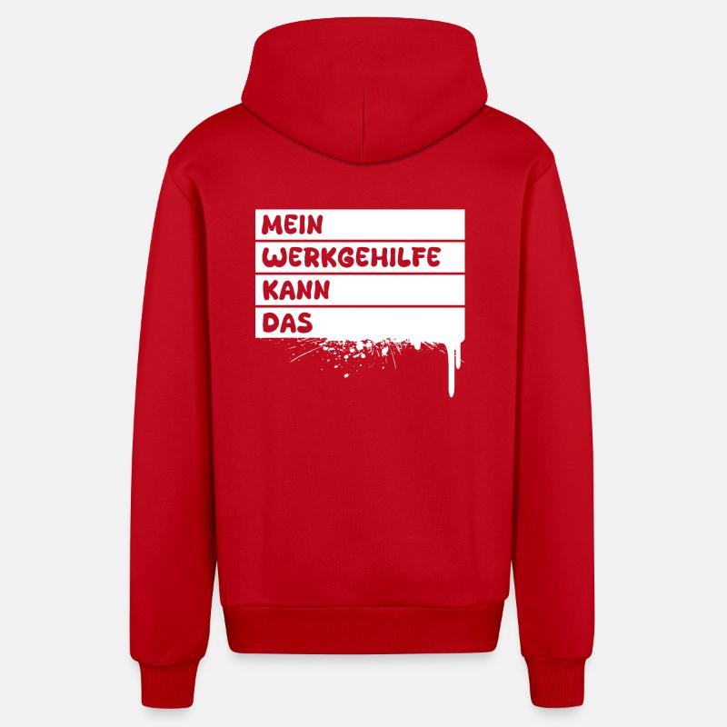 Profession : Assistante - Veste à capuche bio décontractée fabriquée en UE - rouge