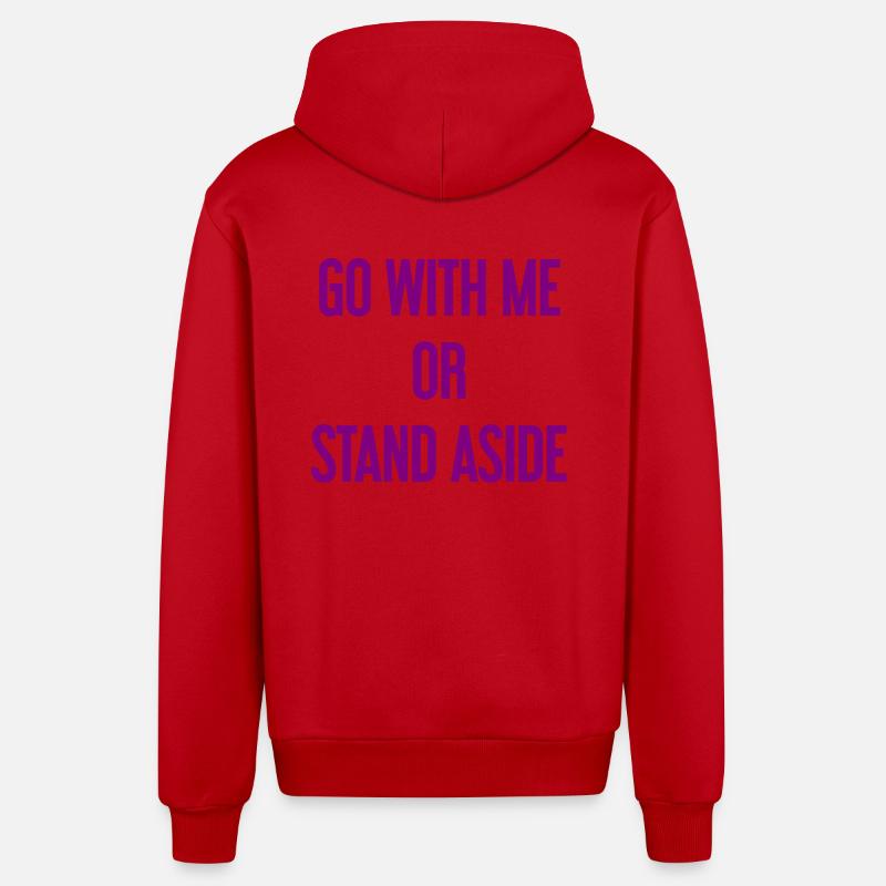 Geh mit oder beiseite - Organic Relaxed Kapuzenjacke Made in EU - Rot