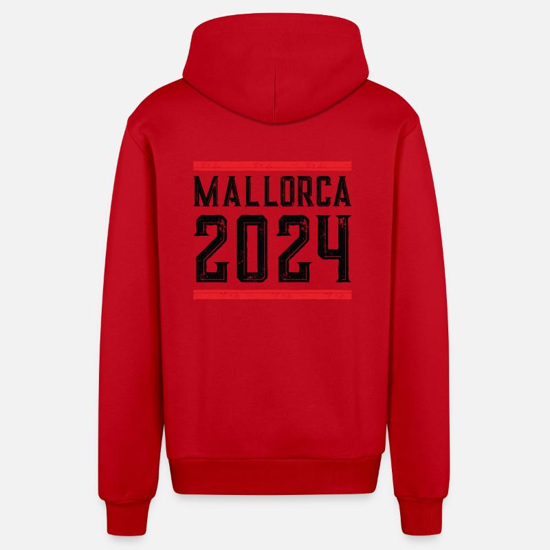Mallorca 2024 - Organic Relaxed Kapuzenjacke Made in EU - Rot