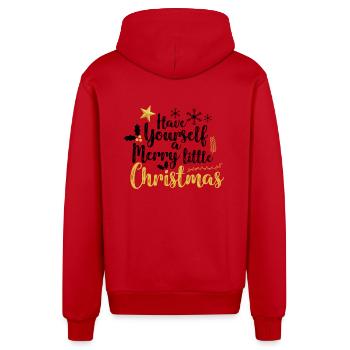 PASSEZ UN JOYEUX PETIT NOËL - Veste à capuche bio décontractée fabriquée en UE - rouge - Dos