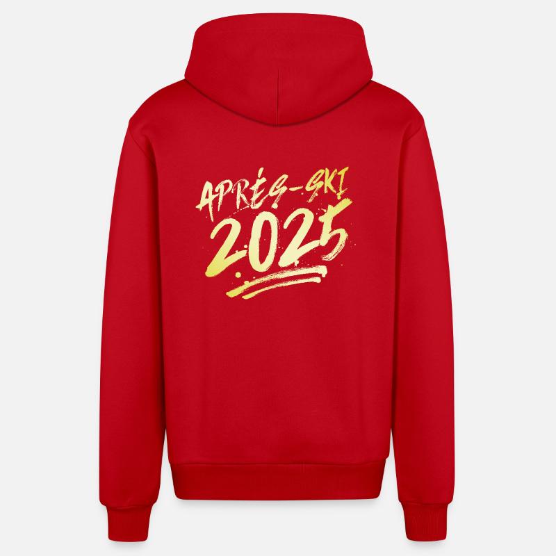 Après-ski 2025 - Veste à capuche bio décontractée fabriquée en UE - rouge