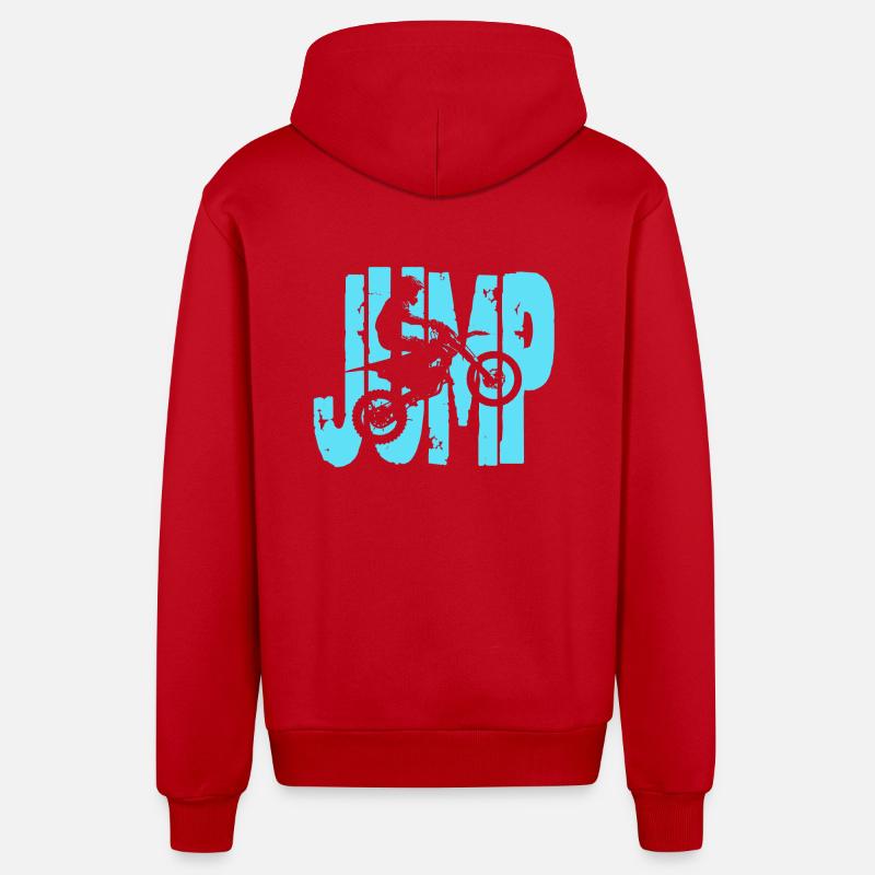 Sauter - Veste à capuche bio décontractée fabriquée en UE - rouge