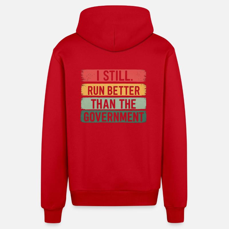 Invalidité due à l’amputation - Veste à capuche bio décontractée fabriquée en UE - rouge