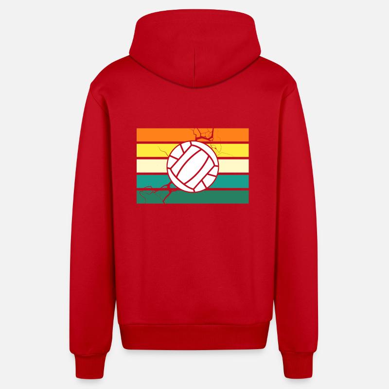 Joueurs de handball Handball - Veste à capuche bio décontractée fabriquée en UE - rouge