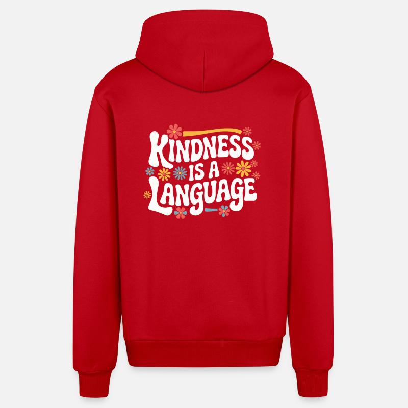 Altruisme Don désintéressé Donner d’école - Veste à capuche bio décontractée fabriquée en UE - rouge
