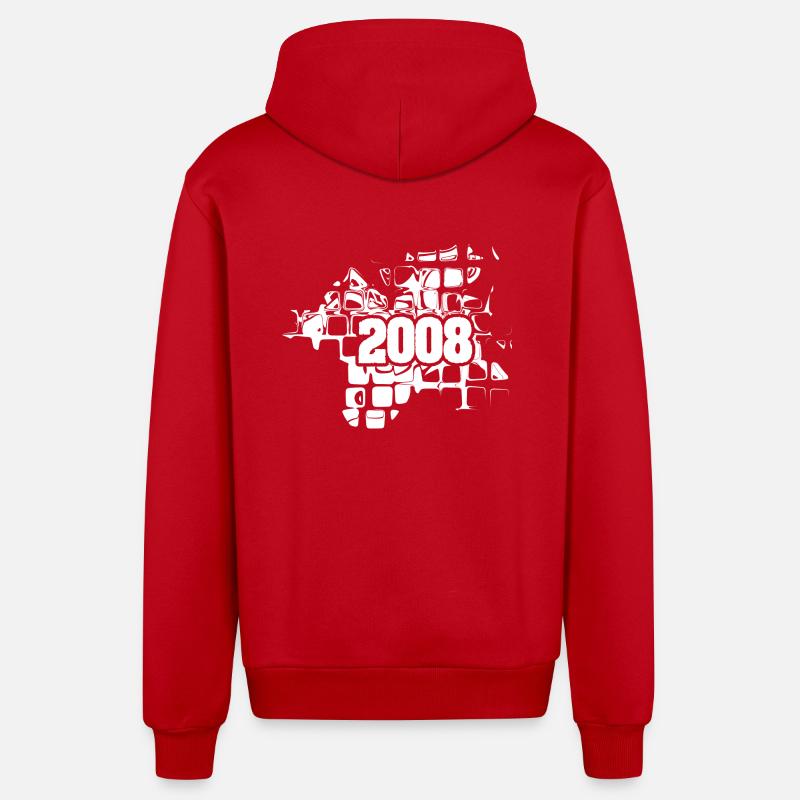 Artwork 2008 - Organic Relaxed Kapuzenjacke Made in EU - Rot