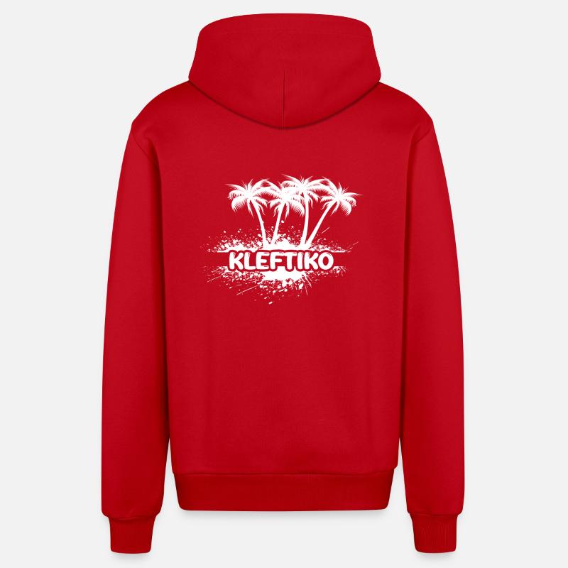 Kleftiko - Organic Relaxed Kapuzenjacke Made in EU - Rot