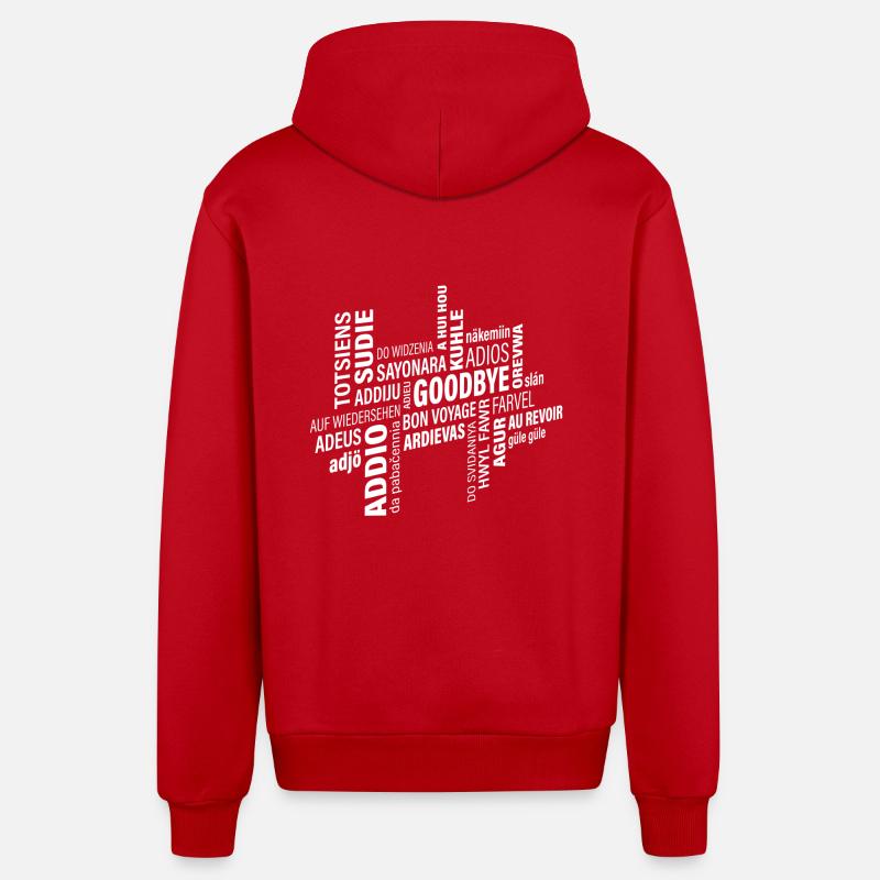 Goodbye - Organic Relaxed Kapuzenjacke Made in EU - Rot
