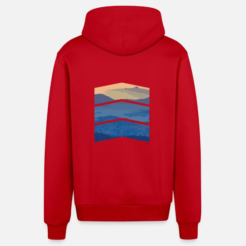 Stylisch - Organic Relaxed Kapuzenjacke Made in EU - Rot