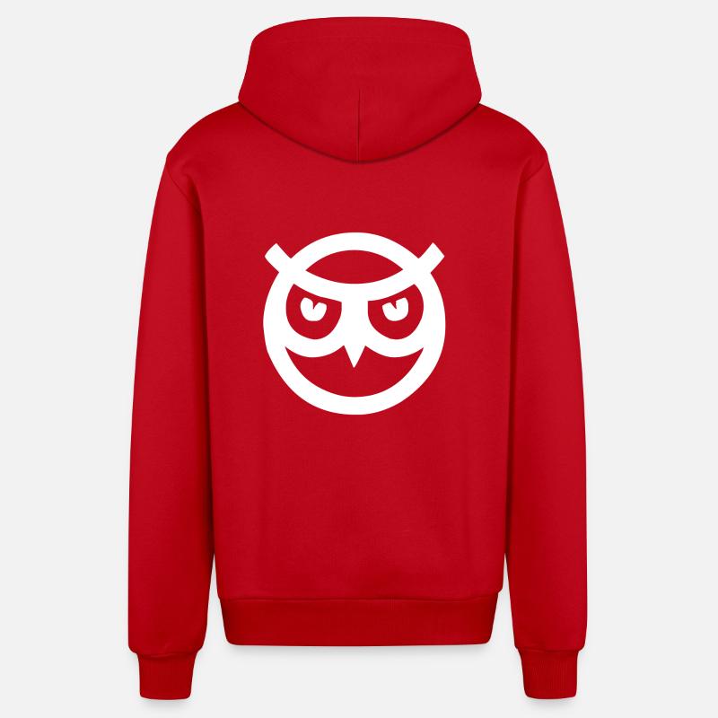 Böse Eule - Organic Relaxed Kapuzenjacke Made in EU - Rot