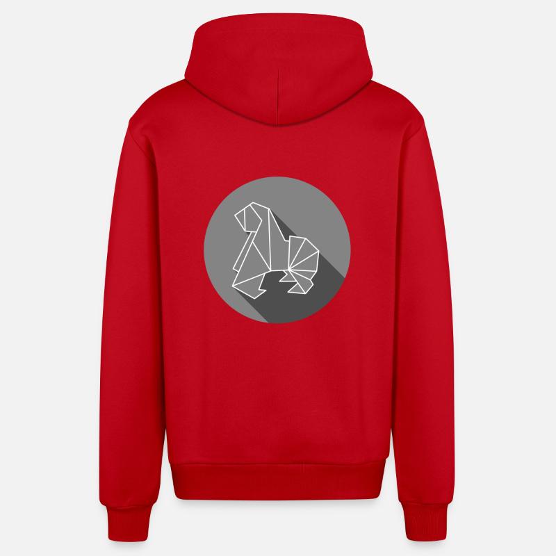gorille - Veste à capuche bio décontractée fabriquée en UE - rouge