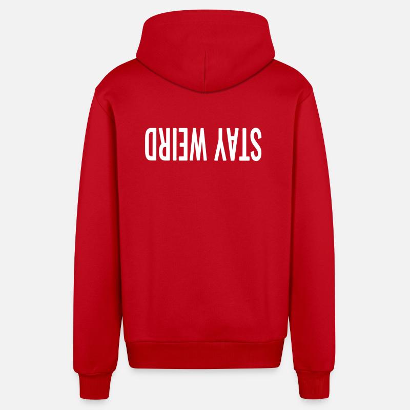 Proverbes Sarcasme - Veste à capuche bio décontractée fabriquée en UE - rouge