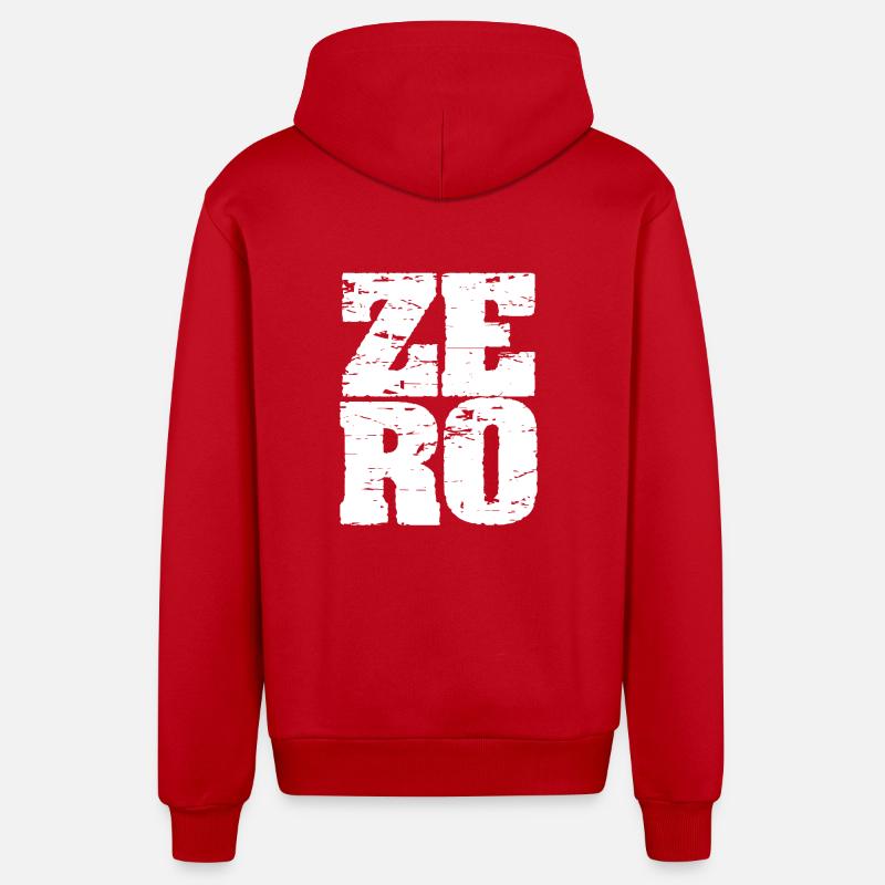 Zero - Organic Relaxed Kapuzenjacke Made in EU - Rot