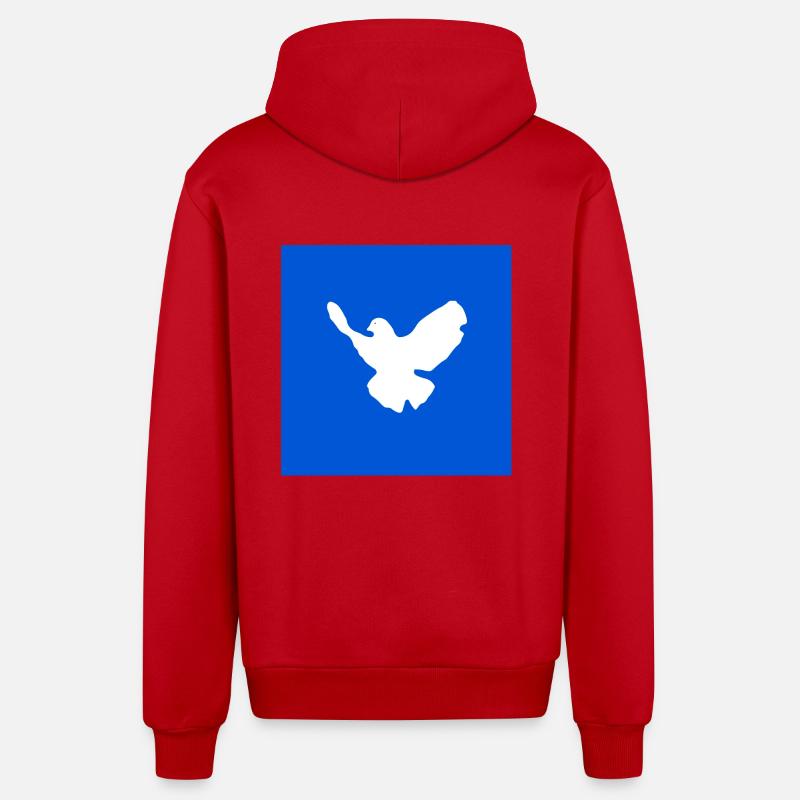 Peace - Veste à capuche bio décontractée fabriquée en UE - rouge