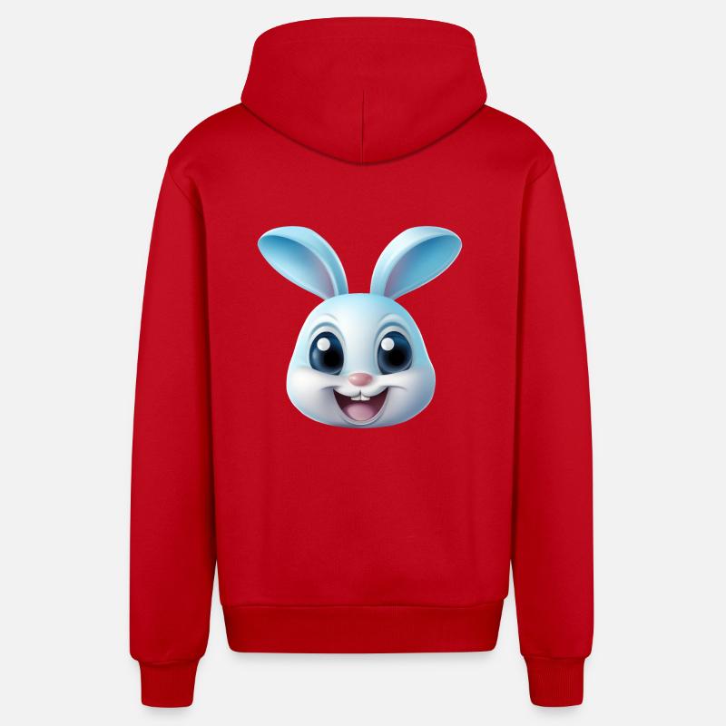 Rabbit Rabbit - Organic Relaxed Hooded Jacket Made in EU - red