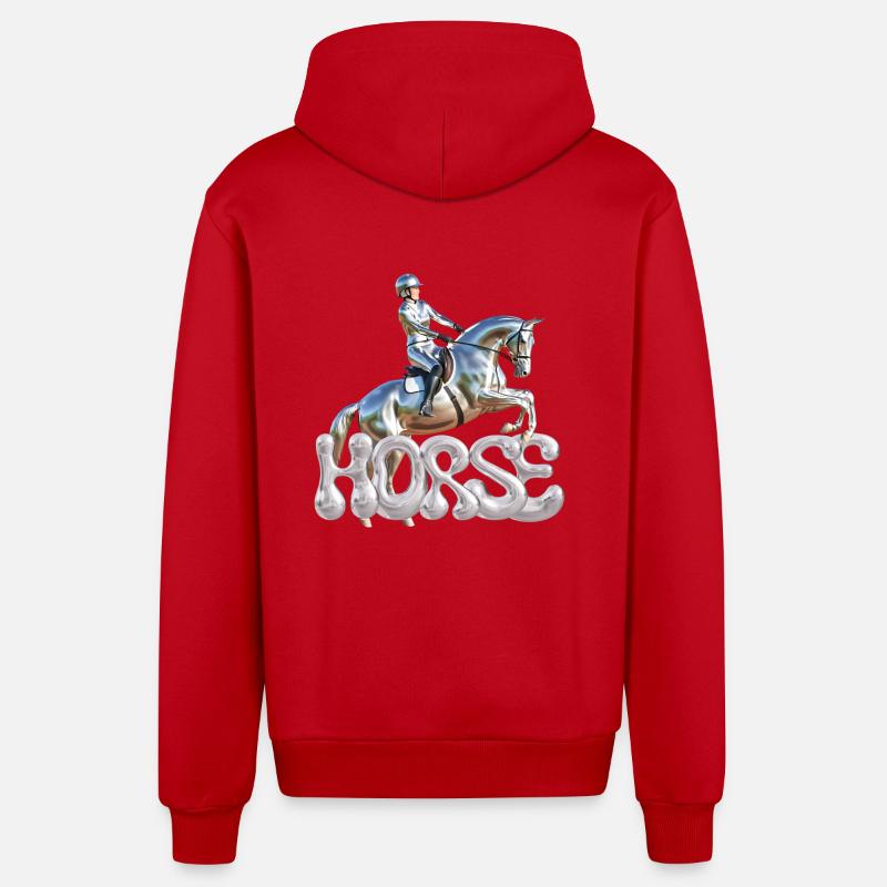 Show Jumper Chrome 2 - Veste à capuche bio décontractée fabriquée en UE - rouge