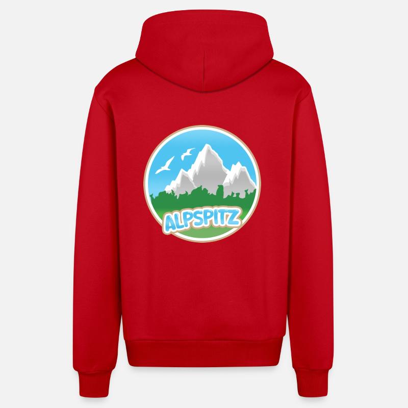 Alpspitz Alpspitz - Veste à capuche bio décontractée fabriquée en UE - rouge